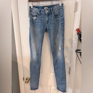 MOTHER The Looker Denim Skinny Jeans in Graffiti Girl size 26 (runs small)